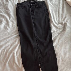 7 For All Mankind Women's Black Straight Leg Jeans